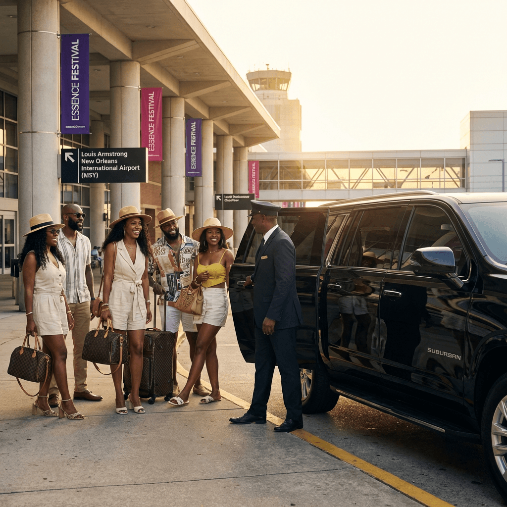 Solving Airport Transfer Issues During Essence Festival Rush — New Orleans luxury transportation