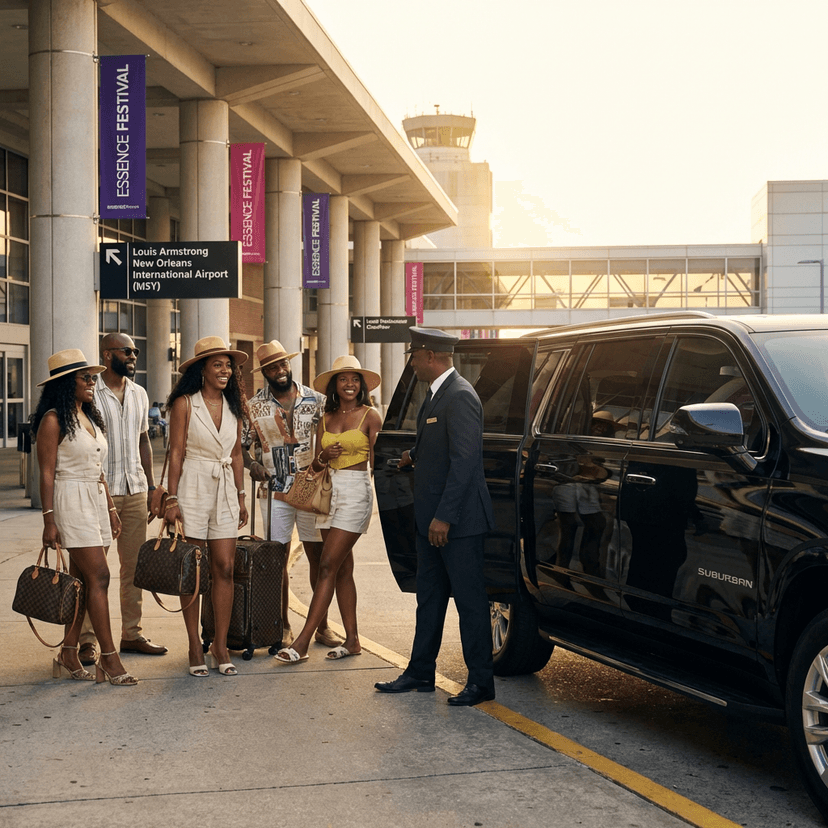 Solving Airport Transfer Issues During Essence Festival Rush, New Orleans luxury transportation