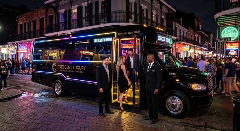 New Orleans Party Bus Rental: Pricing, Capacity & Booking Guide, New Orleans luxury transportation