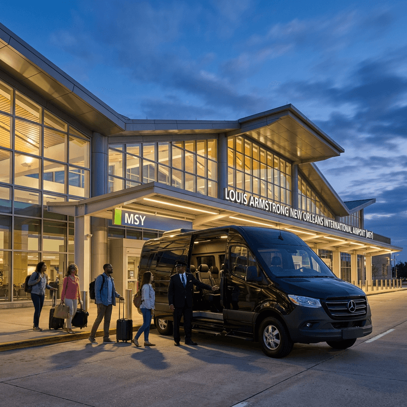 Effortless Travel: Your Guide to New Orleans Airport Shuttle Transportation Between the City and MSY Louis Armstrong International Airport, New Orleans luxury transportation