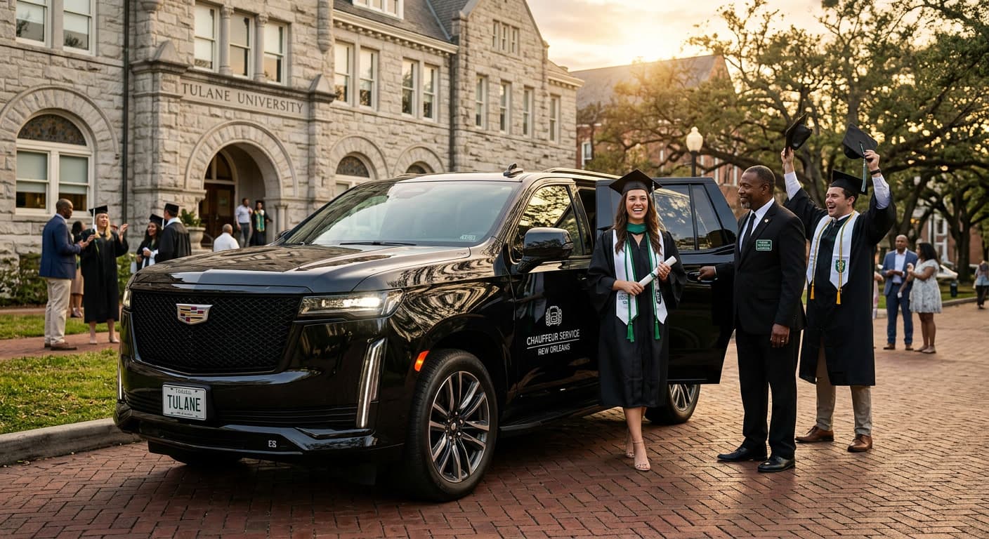 Tulane Graduation 2025: Luxury Transportation for Your Big Day — New Orleans luxury transportation
