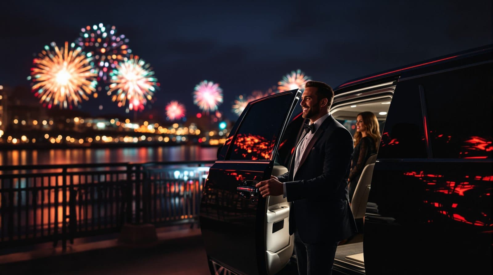 New Orleans New Year's Eve Fireworks, Parade and Easy Rides, Jazzy Limousine & Shuttle New Orleans