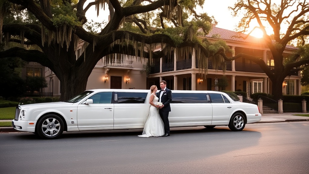 New Orleans limousine service - wedding limo hero